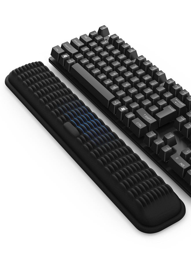 MEKASS Keyboard Wrist Rest, Soft Memory Foam Wrist Support for Keyboard, Keyboard Hand Rest Pad for Wrist Pain Relief, Keyboard Wrist Guard for Long Hours of Work, Gaming, Studying（Classic Black） - Image 1