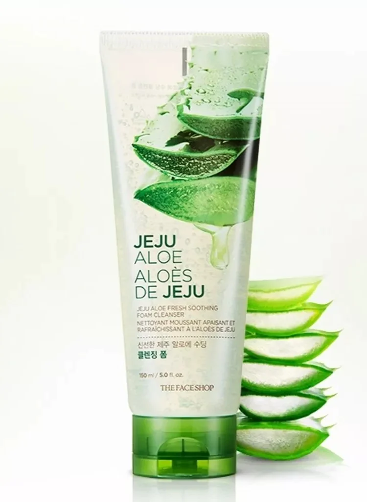 THE FACE SHOP Jeju Refreshing Aloe Vera Foaming Cleanser || For Soothing Skin