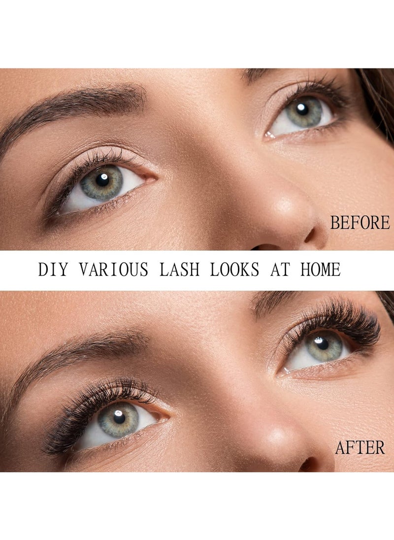 Bukela False Lashes Individual Eyelashes 120 Root Cluster Lashes DIY Eyelash Extension Fake Lashes Natural Look Reusable Lashes  - Image 3