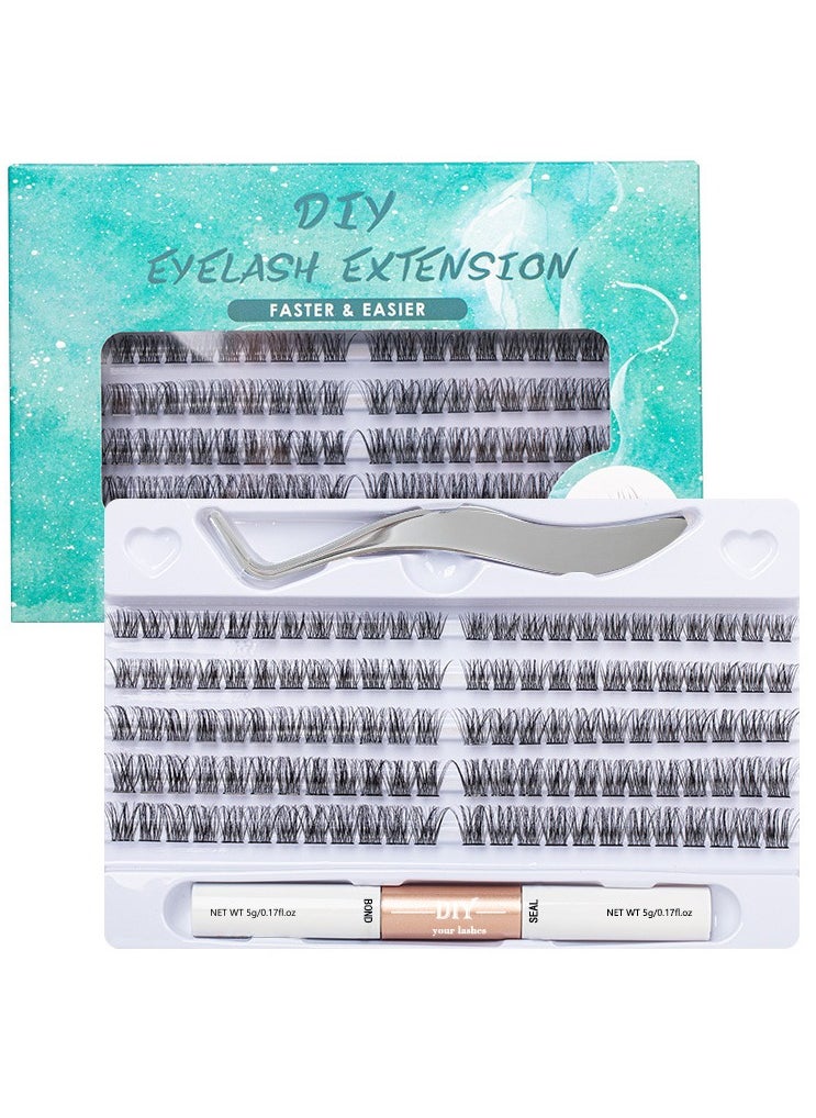 Bukela False Lashes Individual Eyelashes 120 Root Cluster Lashes DIY Eyelash Extension Fake Lashes Natural Look Reusable Lashes  - Image 1
