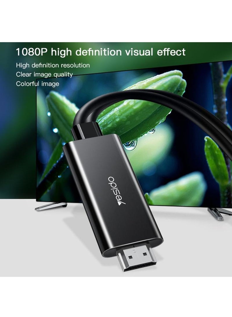 Yesido 3 In 1 Hdmi Cable For Lightning - Micro - Type-C - Black - Image 3