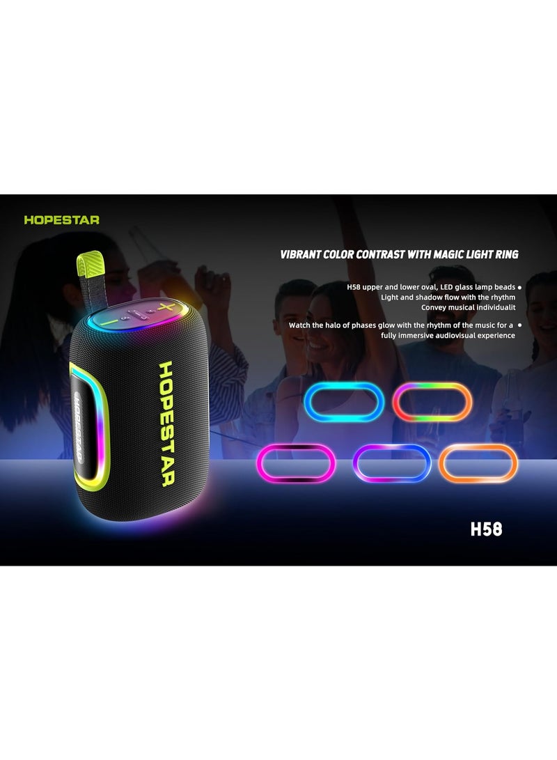 HopeStar H58 65W Powerful Sound Bluetooth Speaker with RGB Lights | 8000mAh Battery, 6H Playtime, IPX6 Waterproof, TWS Pairing u0026 EQ Modes for Outdoor Parties, Home, and Travel - Image 5