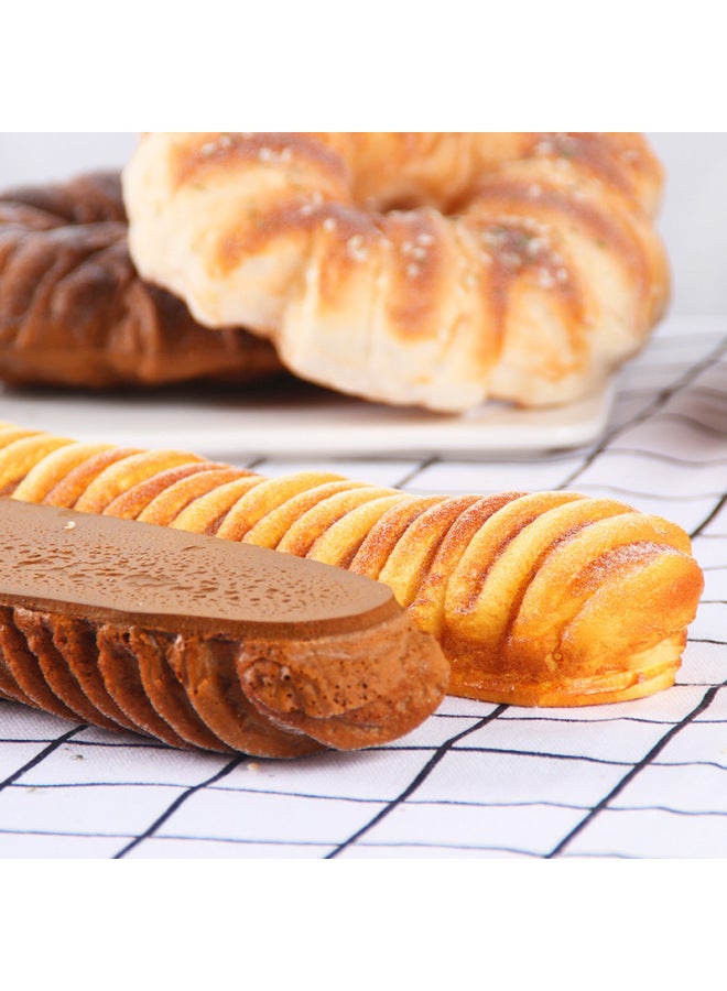 Pu Simulated Bread Decorative Ornament For Wedding Showroom Long Barrel French Bread Model Artificial Props-Color:Light Caterpillar Bread  - Image 5