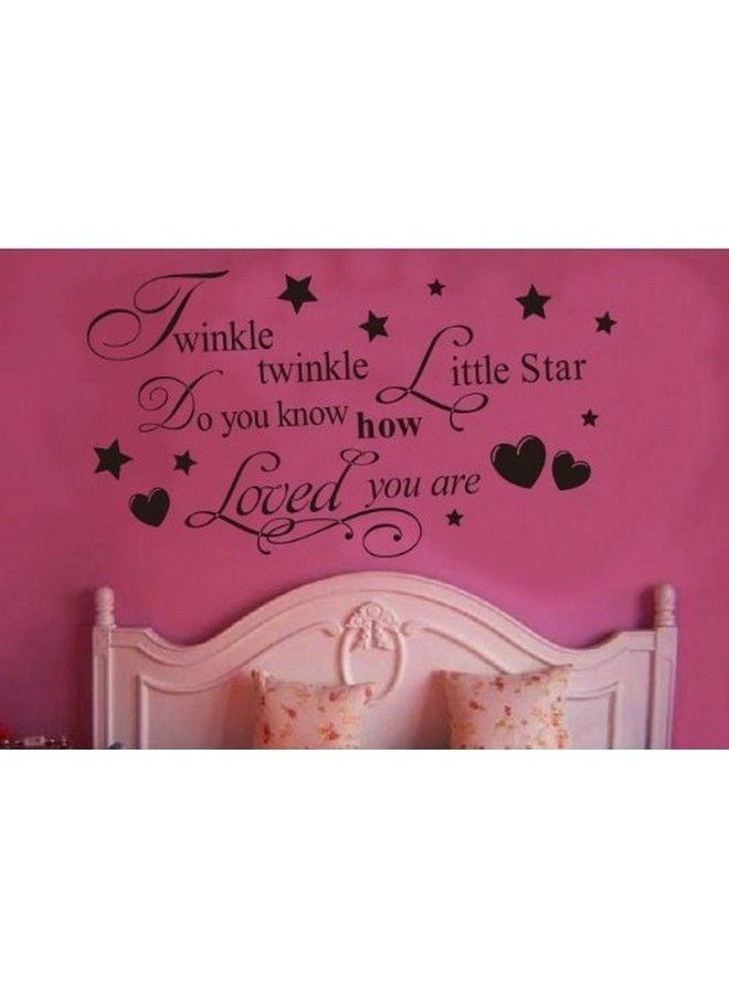 Decalgeek Twinkle Little Star Do You Know How Loved Are Girl'S Or Boy'S Room Kids Baby Nursery Vinyl Wall Decal Lettering Art Letters Decor Quote Design Sticker Saying Decoration  - Image 2