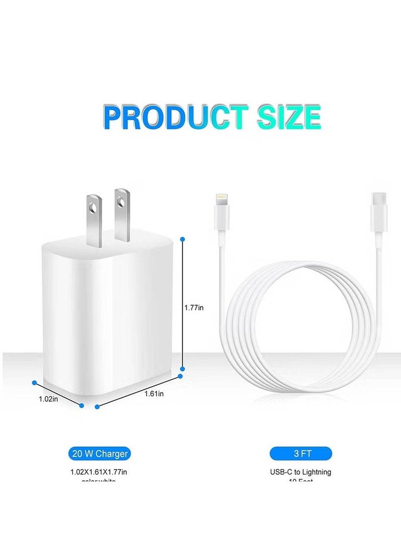 GENNEXT - iPhone 13 Fast Charger【Apple MFi Certified】20W USB C Fast Charger Block PD Wall Plug Charger with 3FT Type C to Lightning Cable for iPhone 13/13 Pro/13 Pro Max/12/12 Pro/11/11 Pro/XS Max/XR/AirPods - Image 1