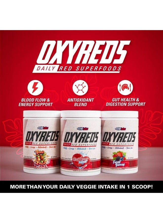 Health & Household - Ehp Labs Oxyreds Superfood Beets Powder - Nitric Oxide Supplement, Organic Beet Root Powder, Immune Support Supplement & Prebiotics For Digestive Health, Beet Powder - Raspberry Refresh, 30 Servings - Image 1