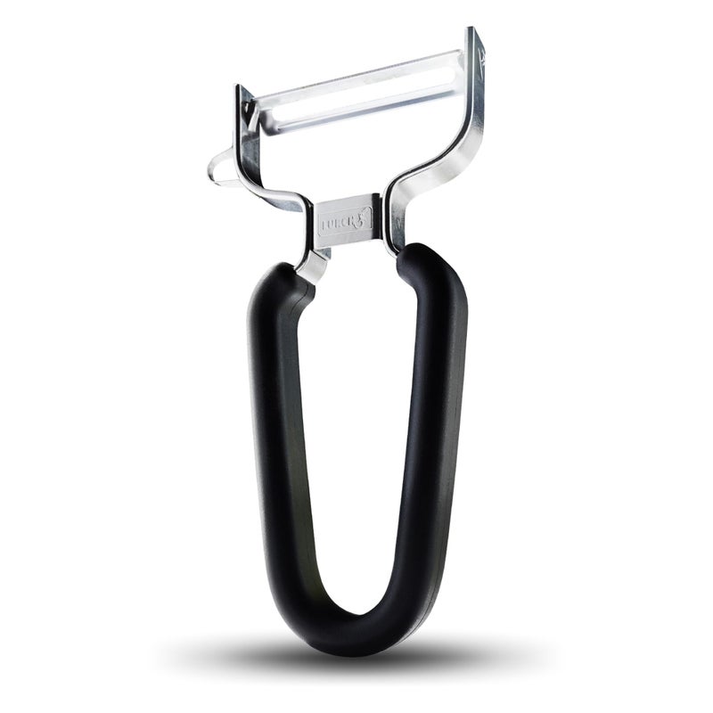 LURCH Germany Universal Ultra Sharp Stainless Steel Vegetable Y Peeler for Potatoes All Fruits  Veggies  NonSlip Comfortable Handle  51 x 23 Inches  13 cm x 6 cm  Black