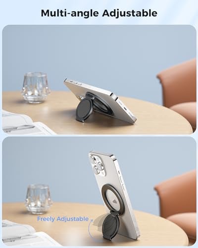SUPERONE Magnetic Ring Holder for MagSafe Dual-Side Magnetics, Removable Gym Phone Grip with Kickstand for iPhone 17/16/15/14/13/12/ Series MagSafe Case All Phones Compatible with Magnetic Car Mount - Image 4