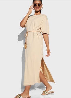 Lee Cooper Side Slit Tie Detail Dress  - Image 4