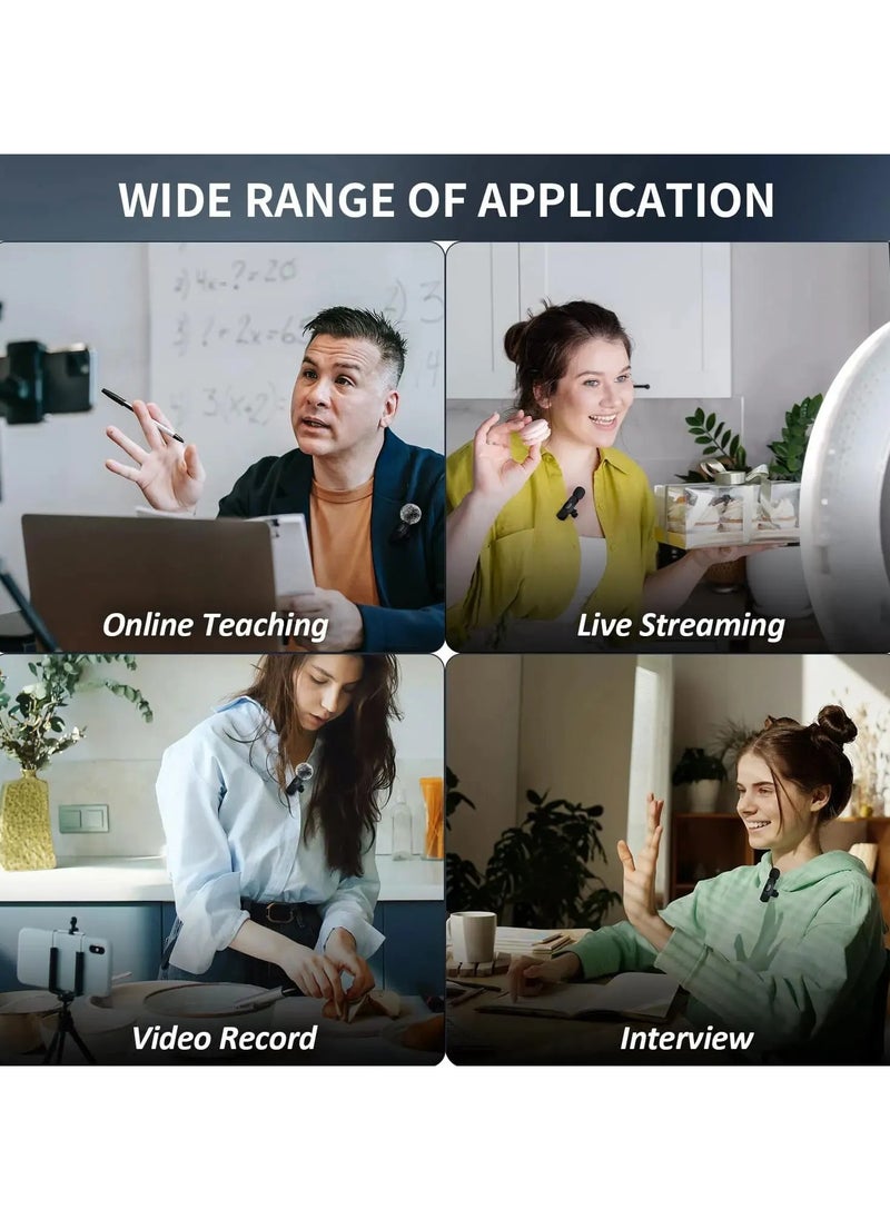 AROAQ - K9 Wireless Collar Microphone K15 One-to-Two Mobile Phone Live Broadcast Outdoor Short Video Recording Noise Reduction - Image 1