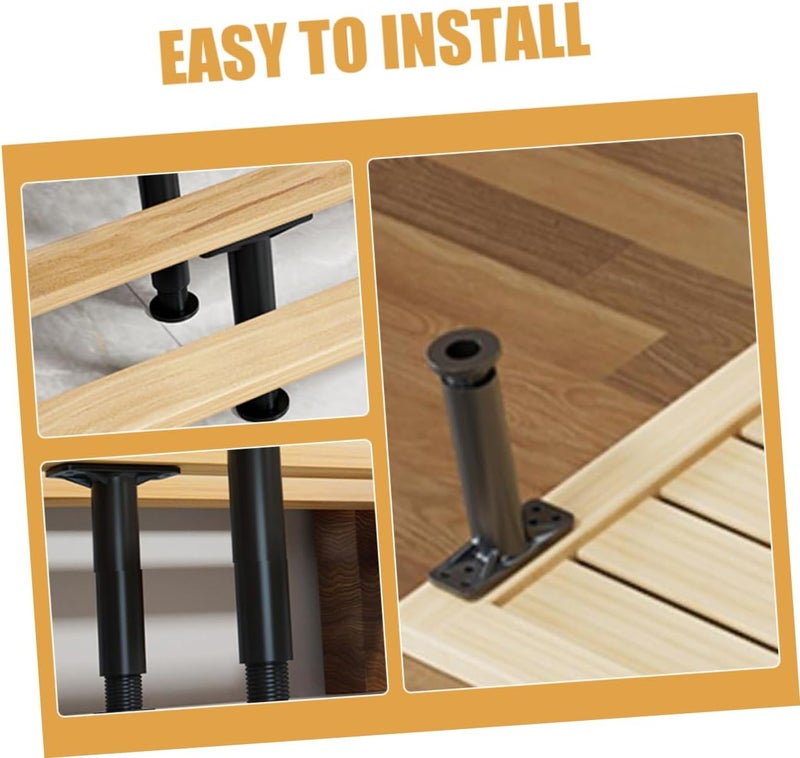 2pcs Adjustable Bed Frame Support Legs Heavy Duty Height Adjustable Furniture Replacement Legs with Design for Enhanced Stability and Durability - Image 4