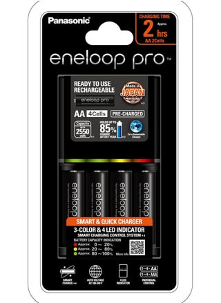 Eneloop Pro Charger With Pack Of 4 Aa 2550Mah Rechargeable Batteries,K-KJ55HCC40T - pzsku/Z6C3BAB9DA70AF94065D3Z/45/_/1729790400/38ab37aa-f62a-4c7b-a3d0-40a6689b9350