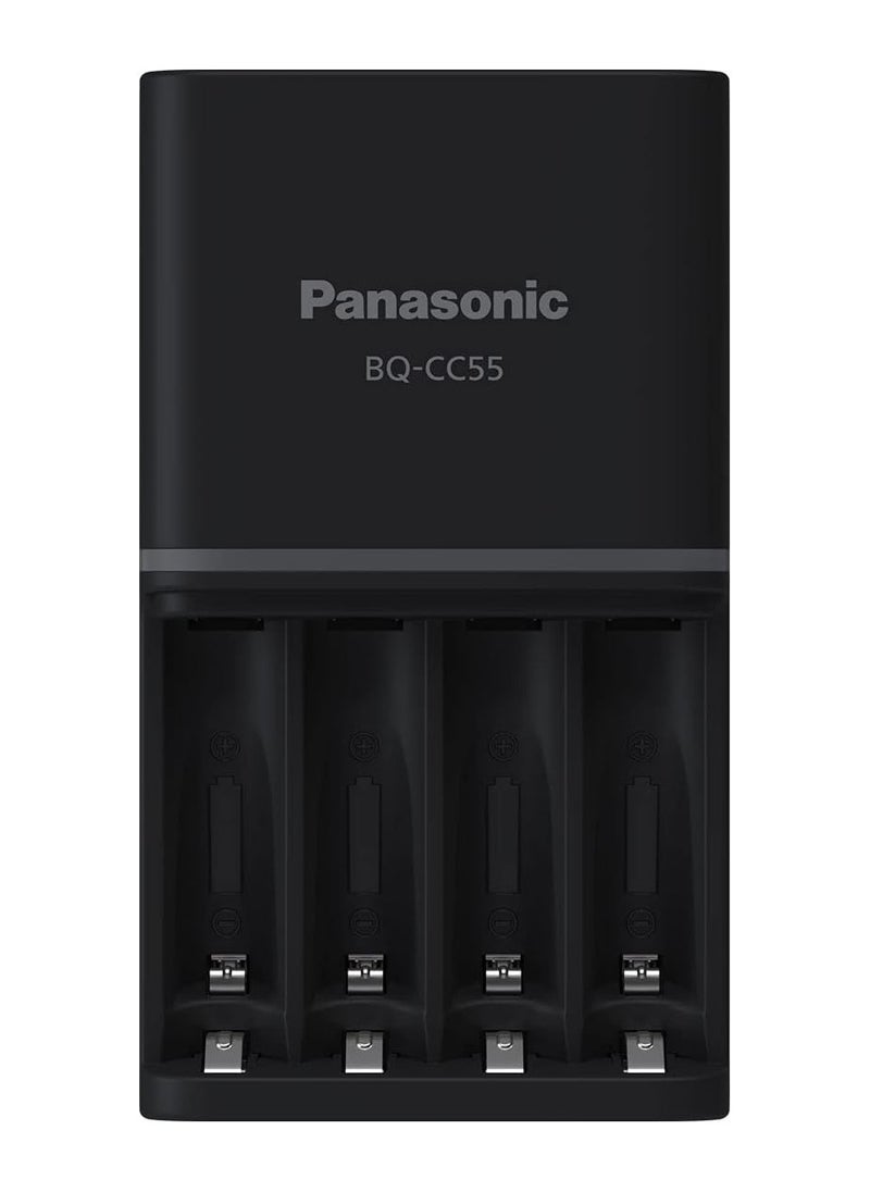 Panasonic - Eneloop Pro Charger With Pack Of 4 Aa 2550Mah Rechargeable Batteries,K-KJ55HCC40T - Image 1
