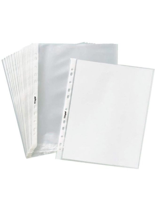 100 Pcs - U-Shape Sheet Protector 11 Holes 80 Micron A4 - Image 2