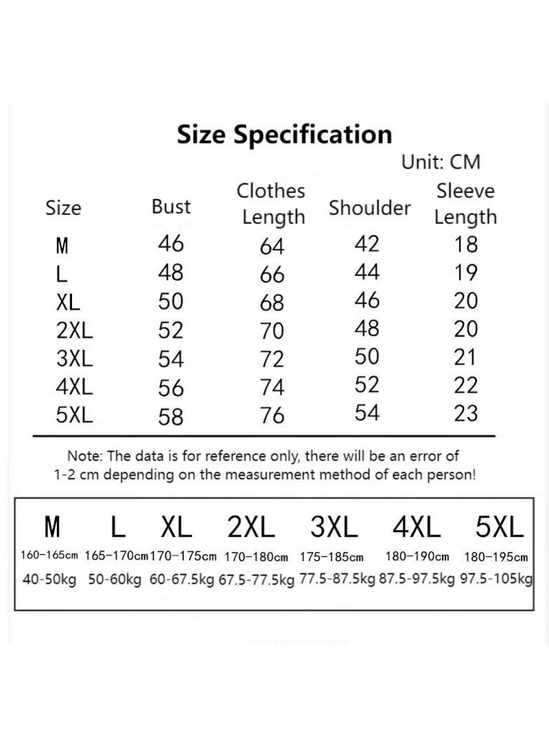 Summer Fashionable Men's Minimalist Printed Short Sleeved T-shirt  - Image 2
