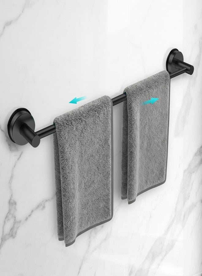 WingWider Adjustable Suction Cup Towel Bar for Bathroom Wall,14.6Inch~24 Inch Towel Racks for Bathroom,Stainless Steel Bath Towel Holder for Shower(Matte Black) - Image 1