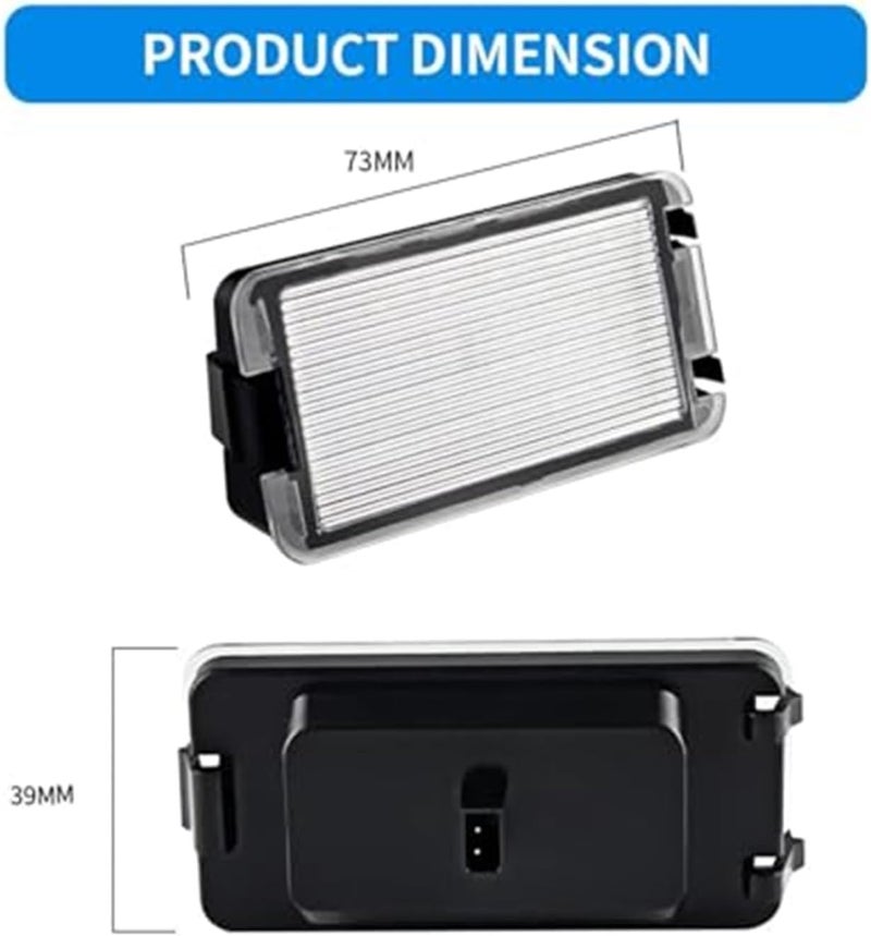 Vuzmode 2Pcs White License Plate Lights for Seat Models - Image 4