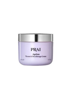 PRAI Beauty Ageless Throat & Décolletage Neck Creme, Neck Skin Firming and Tightening Cream, Works as Double Chin Eliminator, Vegan, Paraben-Free, Cruelty-Free, 4 Oz  - Image 1