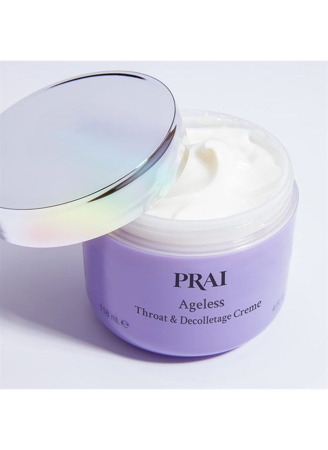 PRAI - Beauty Ageless Throat & Décolletage Neck Creme, Neck Skin Firming and Tightening Cream, Works as Double Chin Eliminator, Vegan, Paraben-Free, Cruelty-Free, 4 Oz - Image 1