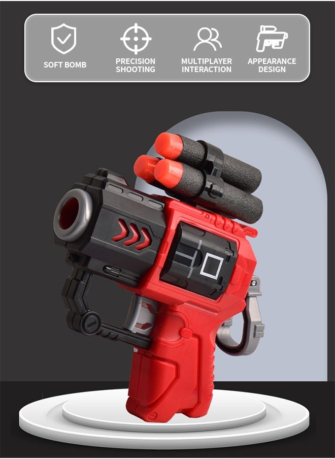 GROIC - Soft Bullet Gun Game Set, Foam Blaster Gun Toy, Shooting Game With Soft Bullet And Wooden Man, Toy Gun Set Manual Loading Shooting Gun - Image 1