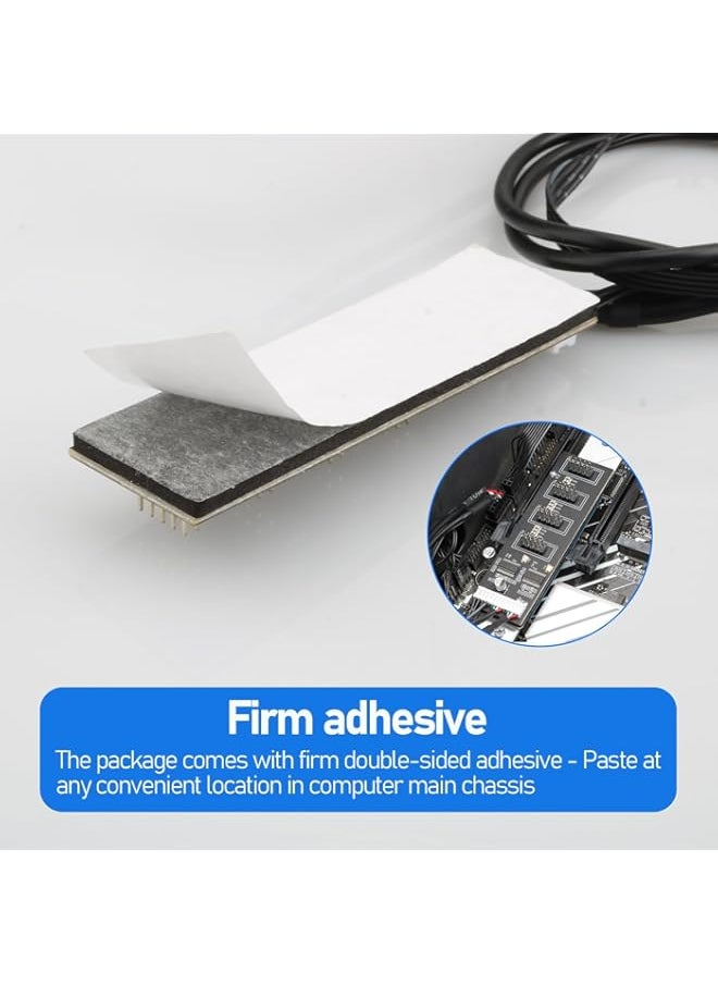 Generic - 9Pin USB Header Splitter, with SATA Power Cable, 4 Internal USB 2.0 Ports, USB Header Extension Cable, USB 2.0 Splitter Connector, Adapter Port Multiplier for CPU Fans, RGB Lights, WiFi Receiver - Image 1