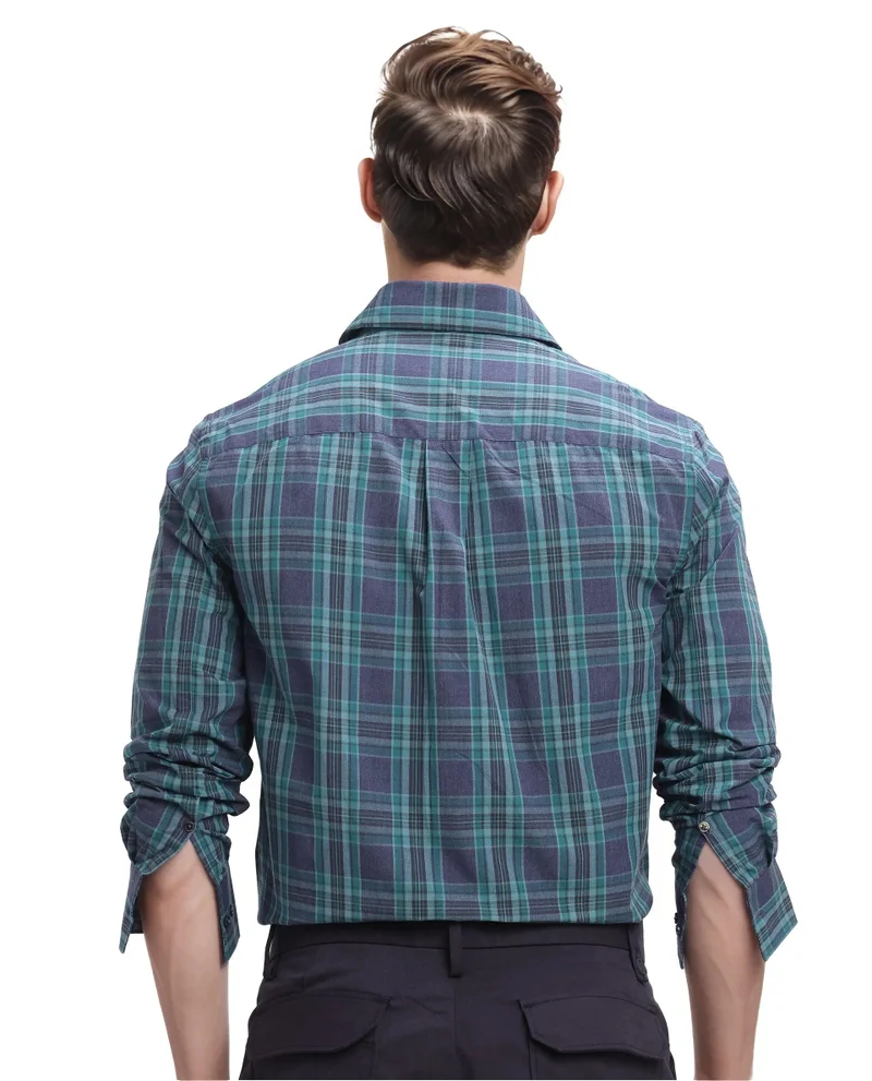 Rare Rabbit Men's Regular Fit Checkered Shirt