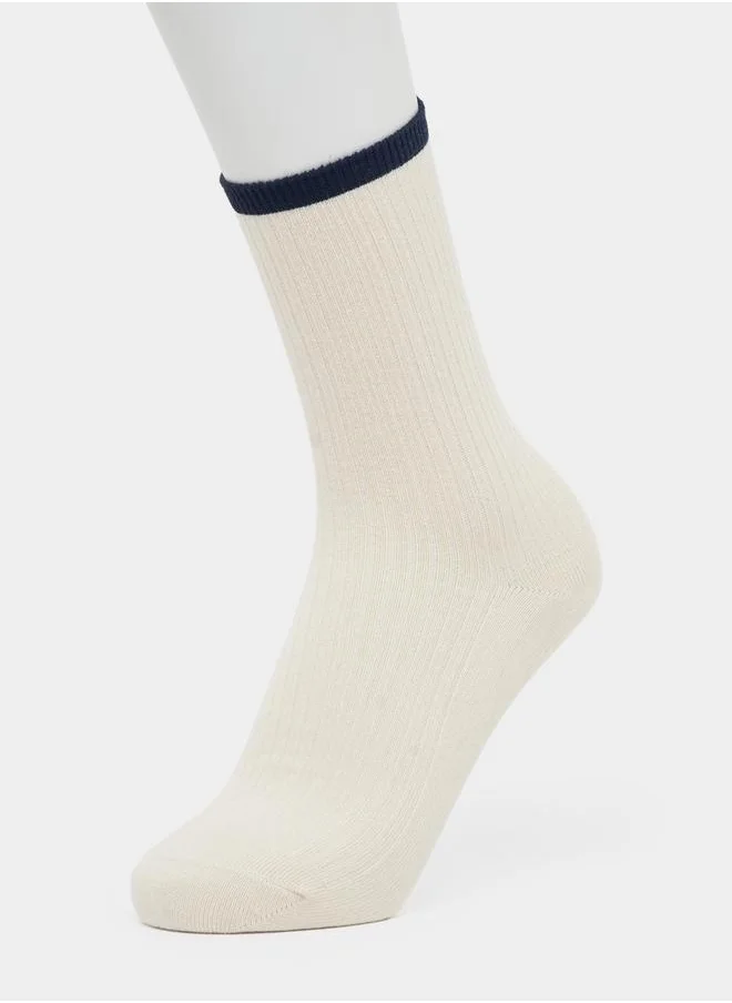 Styli Pack Of 4 - Striped Crew Socks