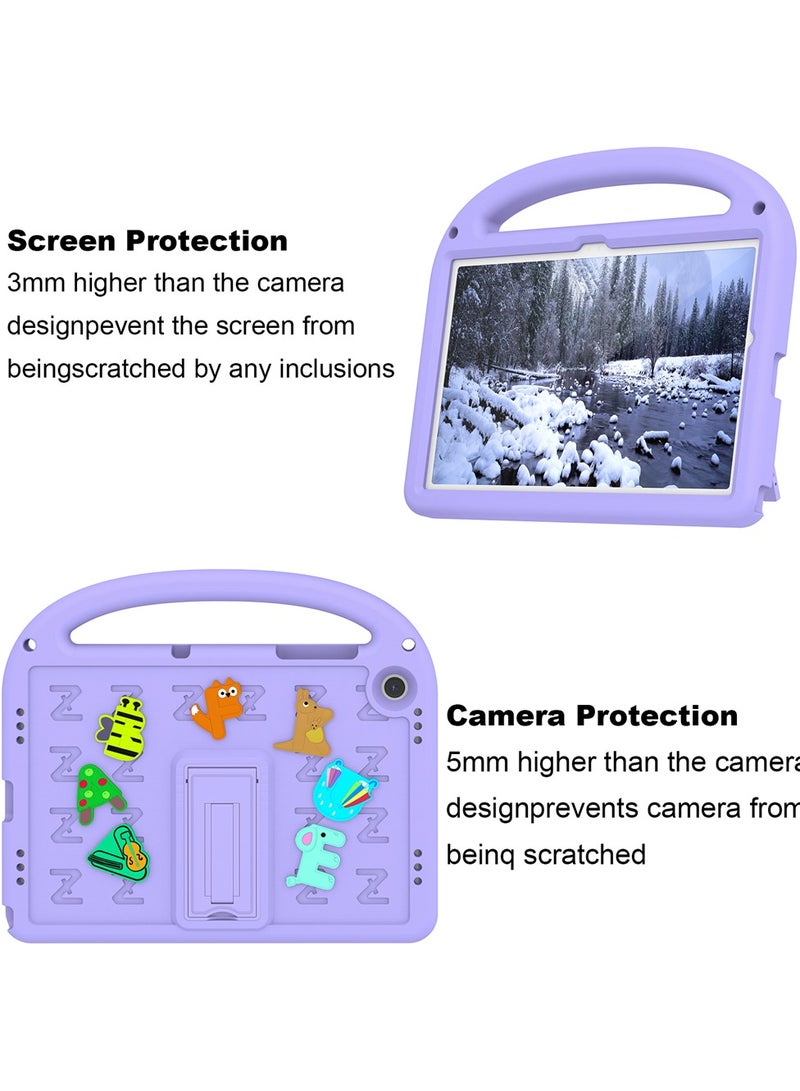 VKL Compatible with Samsung Galaxy Tab A9 plus Case for Kids 11” 2024 With shoulder strap  Released with Holder Shockproof Full Body Protection Cute Cover Shell for Tab A0 plus Case Kids Purple - Image 2