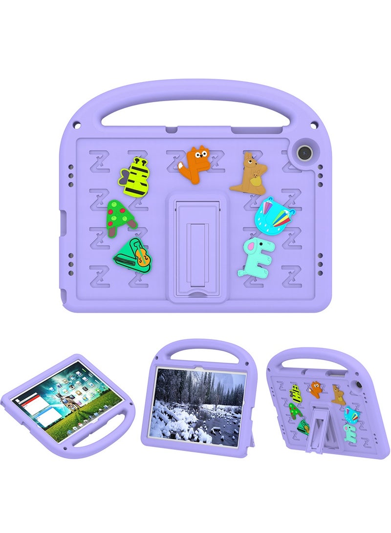 VKL Compatible with Samsung Galaxy Tab A9 plus Case for Kids 11” 2024 With shoulder strap  Released with Holder Shockproof Full Body Protection Cute Cover Shell for Tab A0 plus Case Kids Purple - Image 3