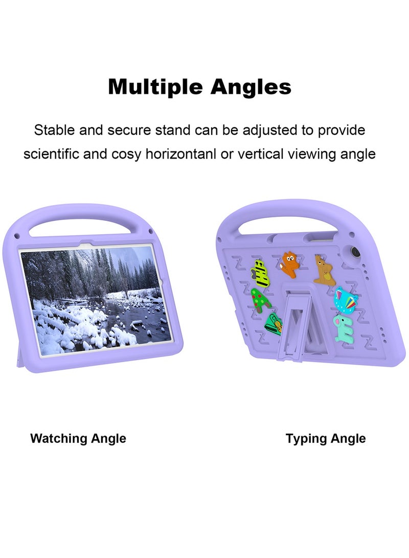 VKL Compatible with Samsung Galaxy Tab A9 plus Case for Kids 11” 2024 With shoulder strap  Released with Holder Shockproof Full Body Protection Cute Cover Shell for Tab A0 plus Case Kids Purple - Image 4