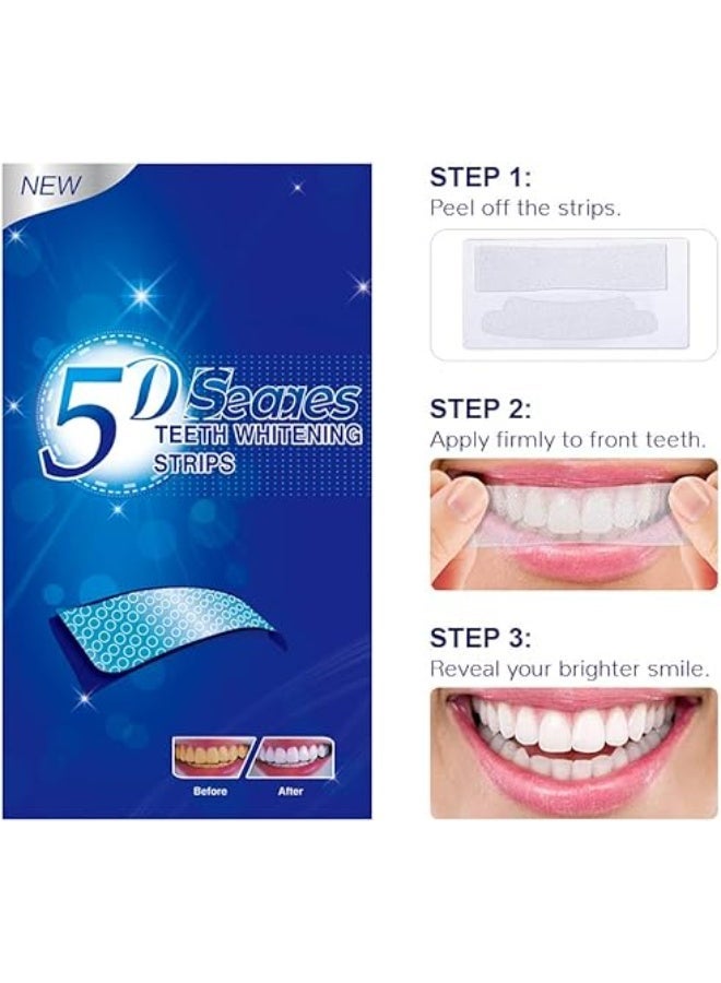 5دي شرائط تبييض الاسنان 5D شرائط بيضاء 10 قطعه - Image 3