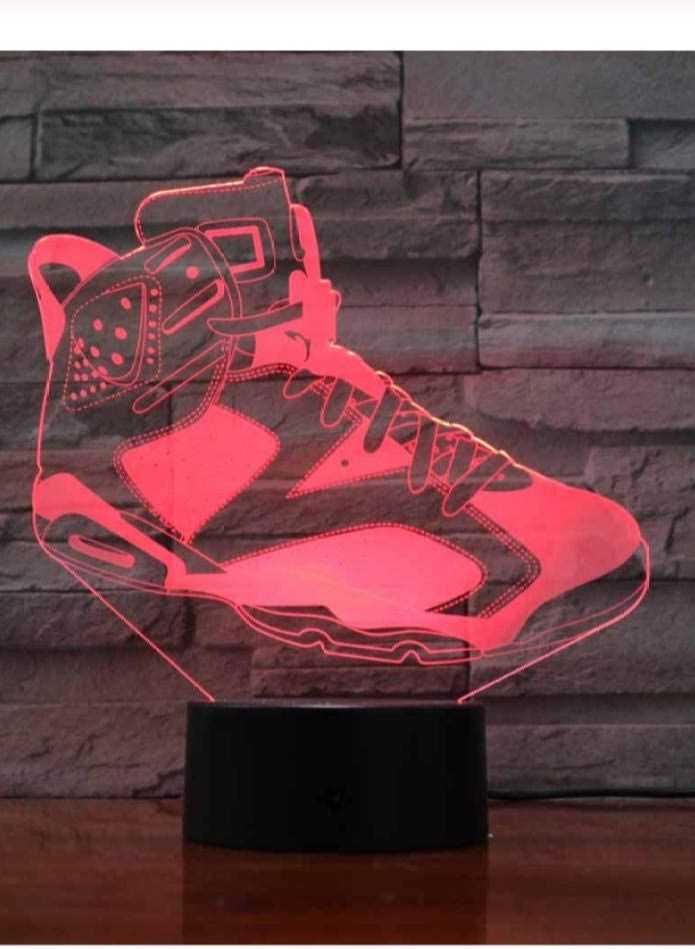althiqahkey Multicolour 3D Table Lamp LED Nightlight Kids Birthday Gift USB Sleep Lighting Home Decoration 7 Colors Change Lampe Sneaker Shoes LED Light - Image 3