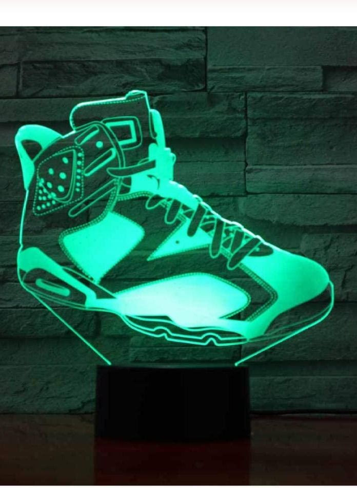 althiqahkey Multicolour 3D Table Lamp LED Nightlight Kids Birthday Gift USB Sleep Lighting Home Decoration 7 Colors Change Lampe Sneaker Shoes LED Light - Image 2