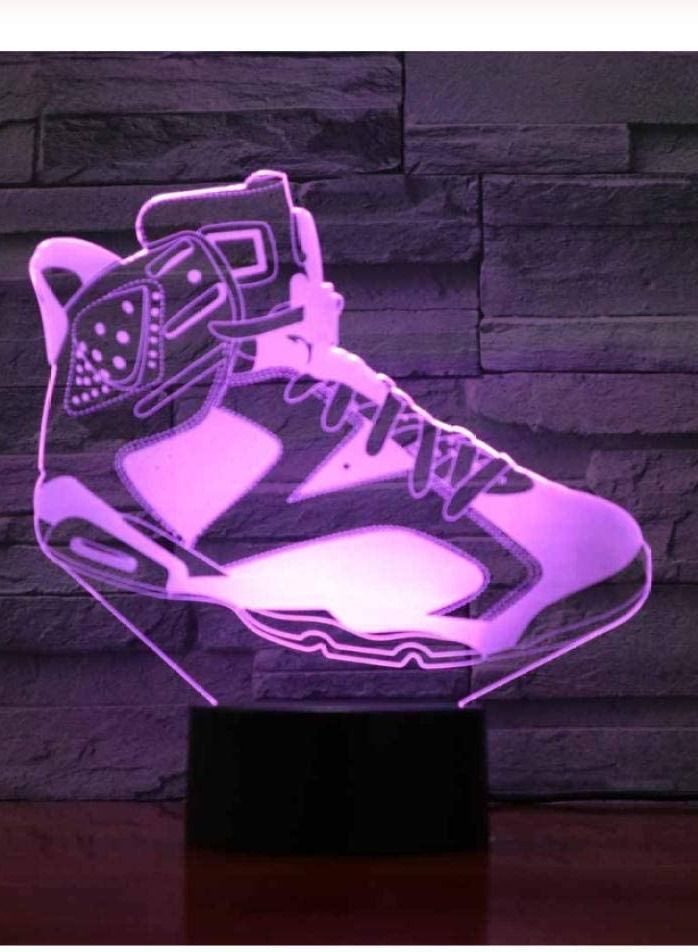 althiqahkey Multicolour 3D Table Lamp LED Nightlight Kids Birthday Gift USB Sleep Lighting Home Decoration 7 Colors Change Lampe Sneaker Shoes LED Light - Image 5