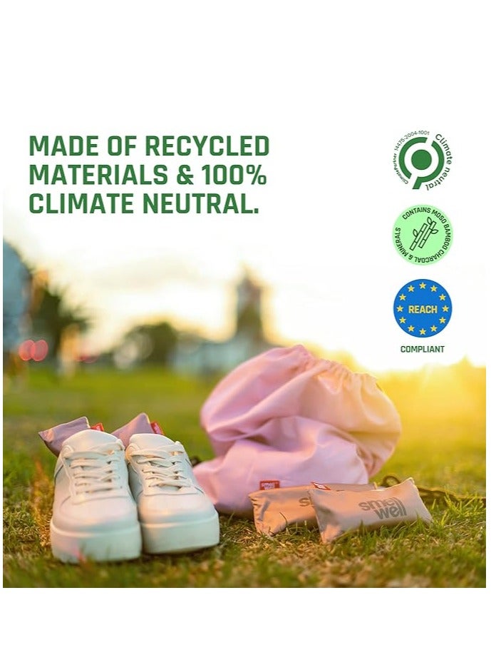 Premium SmellWell Odour Eliminating Air Purifying Bags (2 Pack | 100g) Activated Bamboo Charcoal Air Freshener for use from Gym to Car to Home (Camo Green, Original) - Image 3