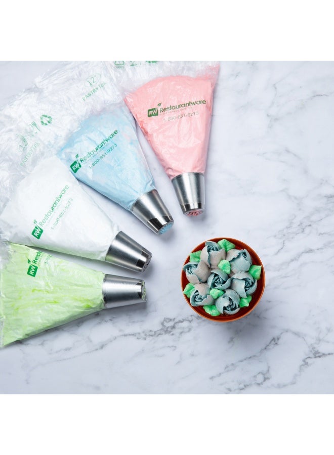 Restaurantware فوهة أنابيب روسية، فوهة تزيين كعكة وردة 1 - #8، مقاومة للتآكل، فوهة تزيين من الفولاذ المقاوم للصدأ باللون الأرجواني لتزيين الكريمة، قابلة للغسل في غسالة الصحون، لتزيين الكب كيك، الكعك، أو البسكويت - Image 3