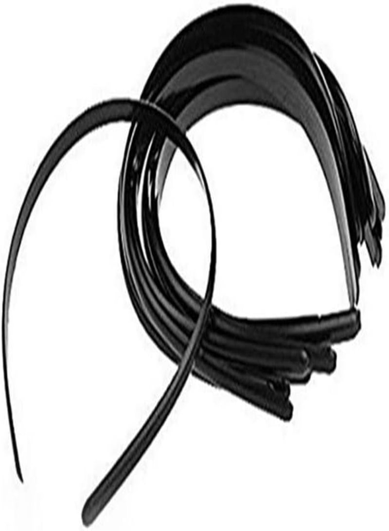 GGOOT Plastic Headband DIY Hair Band Hair Hoop with Teeth for Men and Women, Women Headband, Plastic Hairhoop, Black  - Image 1