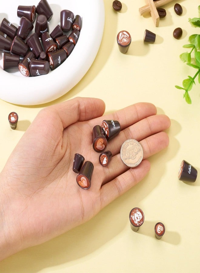 BB Beadthoven Beadthoven 36pcs Mini Coffee Cups Dollhouse Miniature Kitchen Set Tiny Resin Coffee Mugs Cute Tableware Latte Drink Beverage Mini Food Dollhouse Accessory for Micro Landscape Party Decorations - Image 5