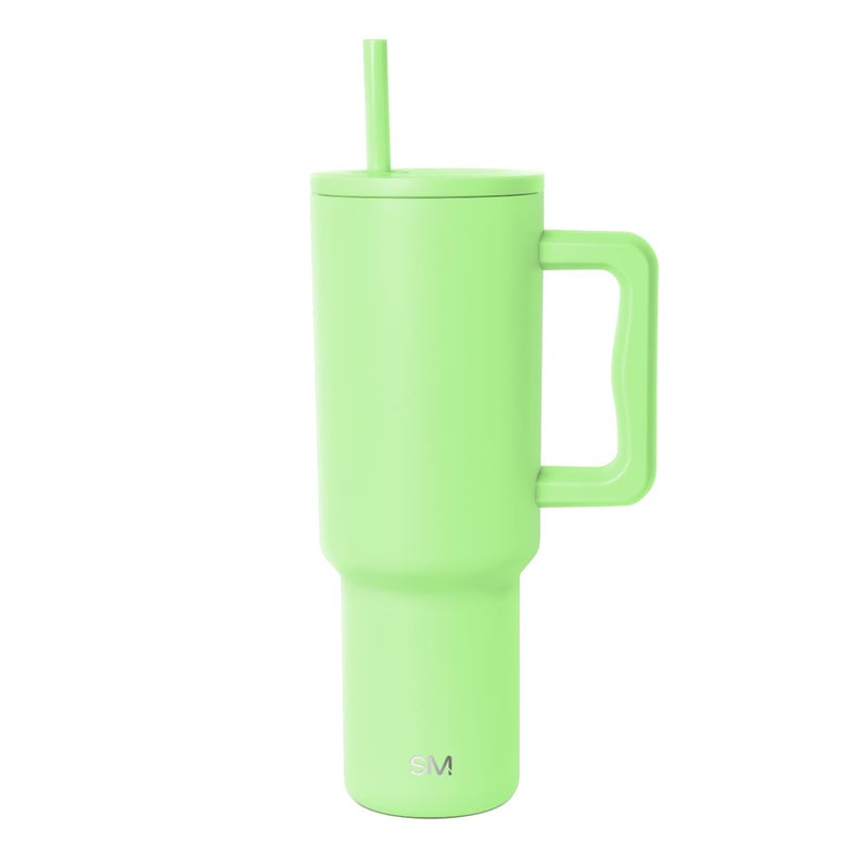 Simple Modern 40 oz Trek Tumbler with Handle and Straw Lid | Cup Holder Friendly Insulated Stainless Steel Travel Mug | Baja - Image 1