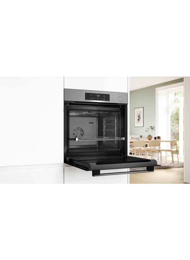 BOSCH Series 4 Built-in oven with added steam function 60 x 60 cm Stainless steel HRG532ES3 HRG532ES3 Stainless steel - Image 4