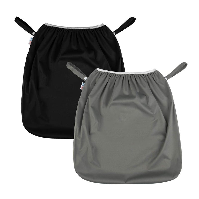 ALVABABY ALVABABY Reusable Diaper Pail Liner for Cloth DiaperRubbish BagLaundryKitchen Garbage Cans Black Grey Small Size5 Gallon LLSB2629