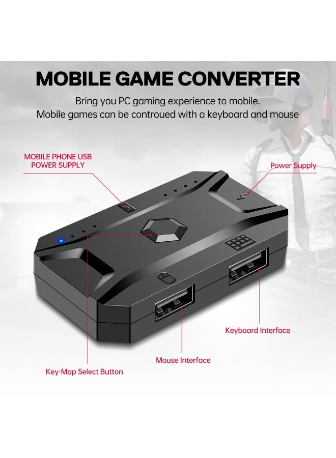 T-WOLF TF950 5IN1 Keyboard Mouse Mousepad Converter Bracket Combos 40 Keys One Handed Gaming Keyboard Set for Android Phone Game - Image 4