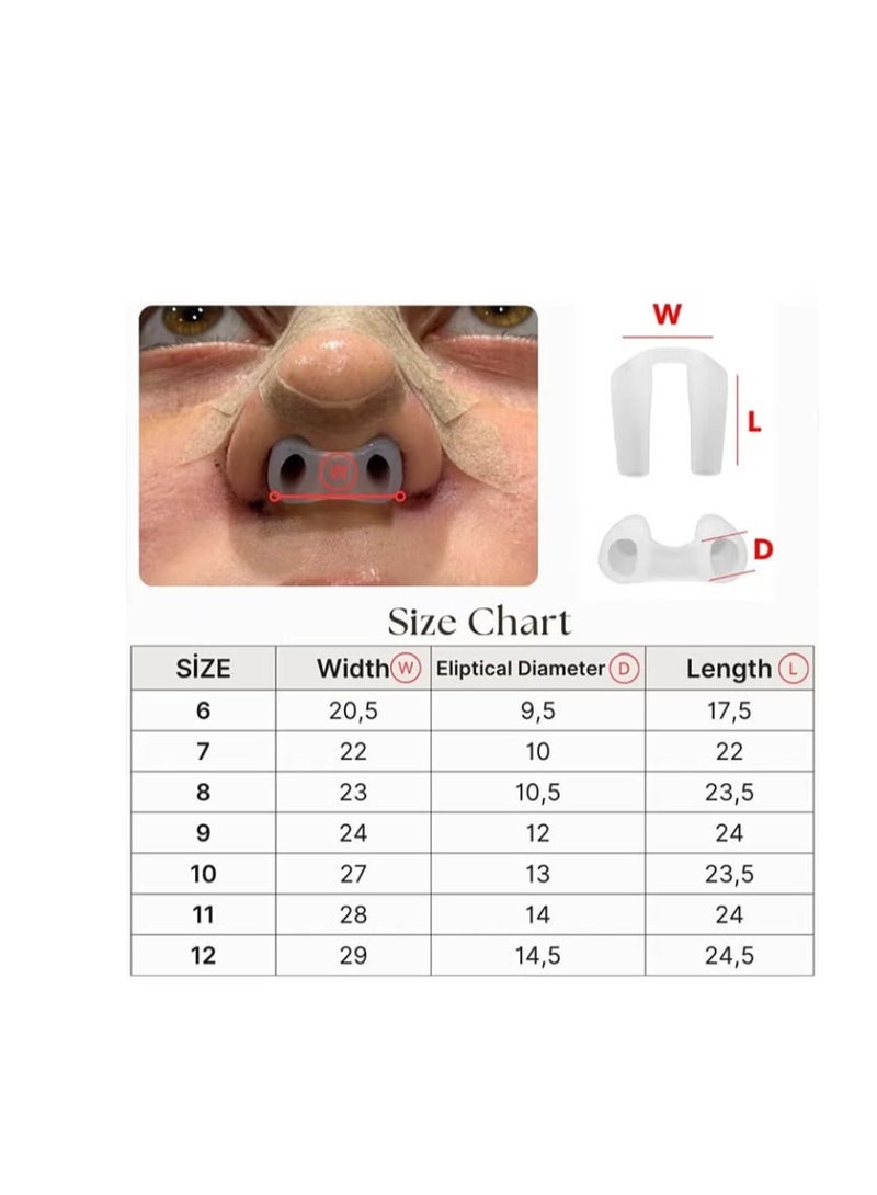(No. 6 No. 7 .)Face healthly Silicone Nostril Retainer, Nose Pad for Surgery, Nose Retainer Rhinoplasty, Retainer for Work Surgery,%100 Silicone Nose Stud - Image 2