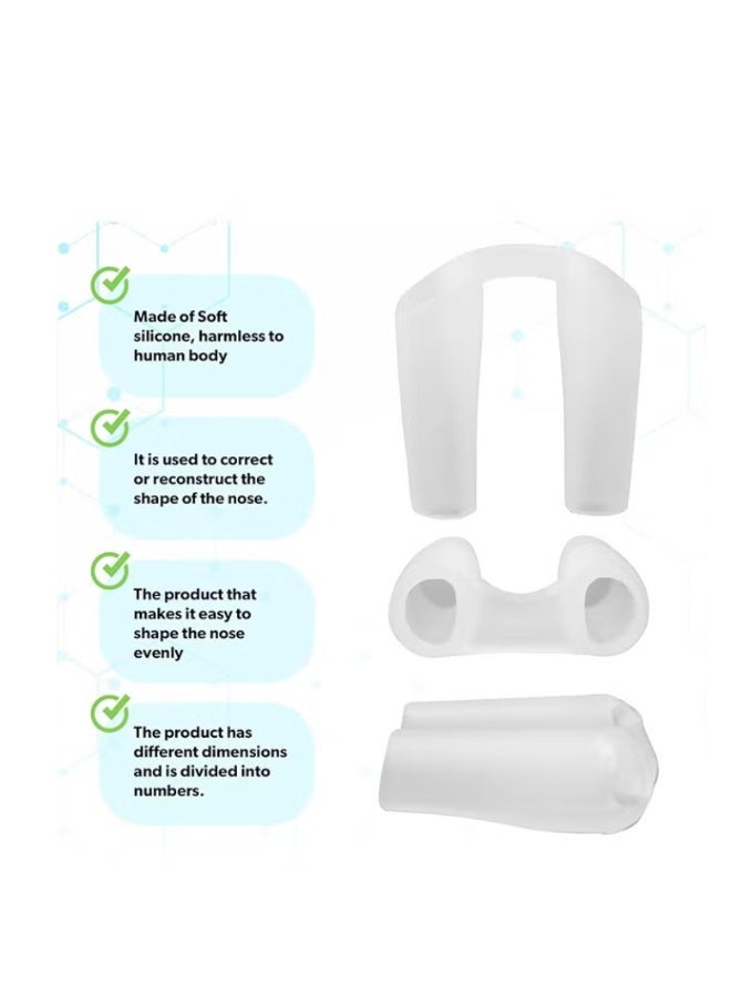 (No. 6 No. 7 .)Face healthly Silicone Nostril Retainer, Nose Pad for Surgery, Nose Retainer Rhinoplasty, Retainer for Work Surgery,%100 Silicone Nose Stud - Image 3