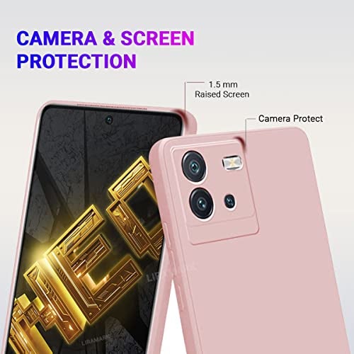 LIRAMARK Silicone Soft Back Cover Case for iQOO Neo 6 5G (Silicone Pink) - Image 3