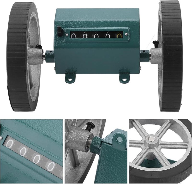 Green 5 Digit Mechanical Length Counter Roller Type Meter For Textile Printing Leather Yarn Measuring - Image 4
