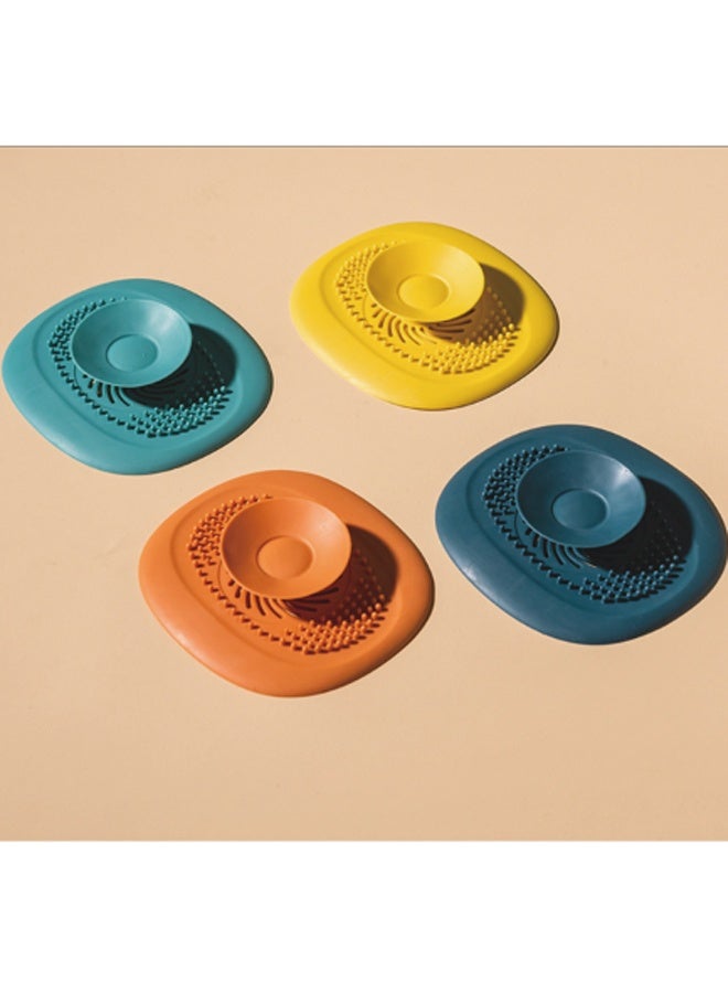 LLASIDO 4 Pcs Silicone Shower Drain Stopper, Universal Bathtub Stopper Plug Cover, Anti Odor Mat Drain Cover, Bathtub Drain Stopper Protectors, for Bathroom Bathtub and Kitchen Drains - Image 1
