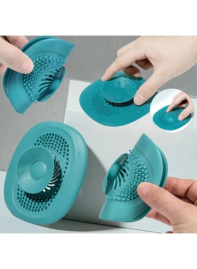 LLASIDO 4 Pcs Silicone Shower Drain Stopper, Universal Bathtub Stopper Plug Cover, Anti Odor Mat Drain Cover, Bathtub Drain Stopper Protectors, for Bathroom Bathtub and Kitchen Drains - Image 5