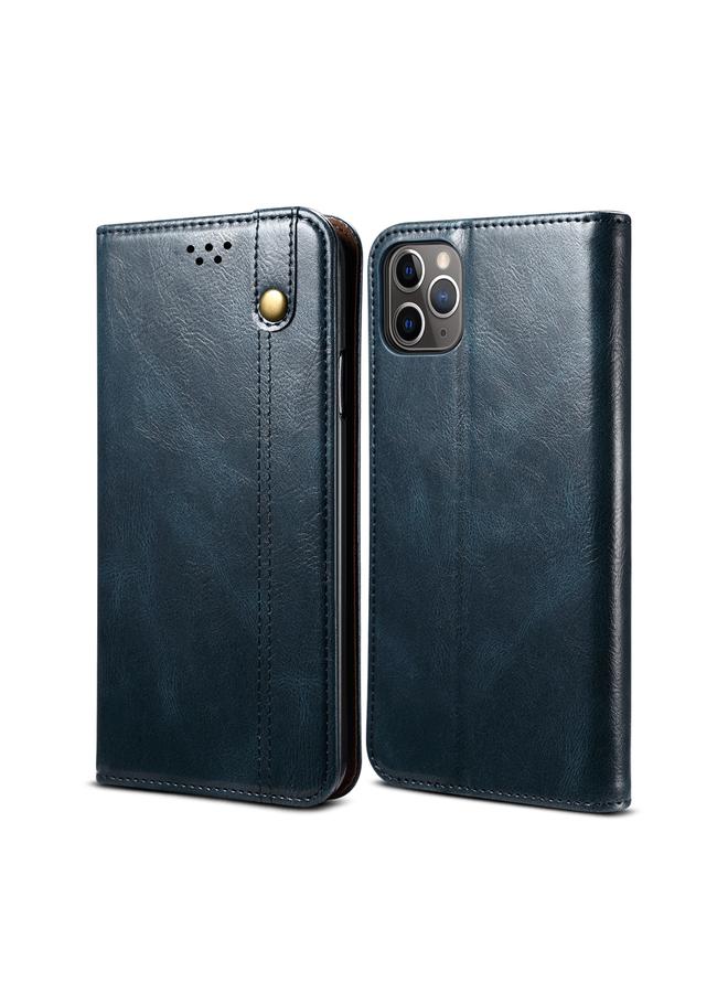 زبون جراب لهاتف iPhone 11 Pro مصنوع من الجلد بتصميم بسيط من الشمع بتصميم حصان مجنون مع فتحات للبطاقات ومحفظة - Image 1