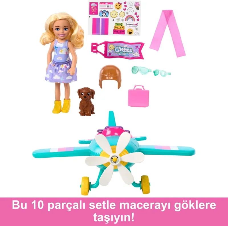 Barbie Chelsea's Propeller Mini Plane Playset HTK38